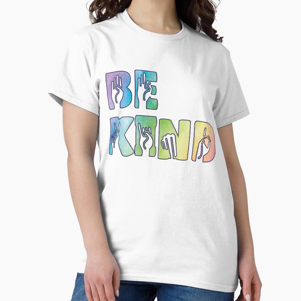 Be Kind Rainbow Sign Language Empathy And Good Energy Trendy Treat Kindness by Countrysmart T-Shirts, Hoodie,... (Image 2)