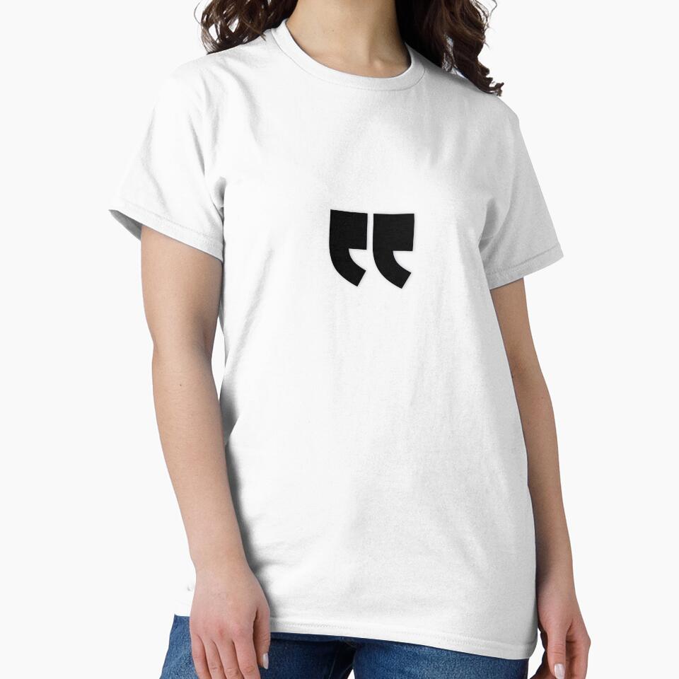 DOUBLE QUOTES (L) — Black Minimal Bold Type Statement by WORDPAUSE T-Shirts, Hoodie, Sweatshirt | BlankRebels.com (Image 2)