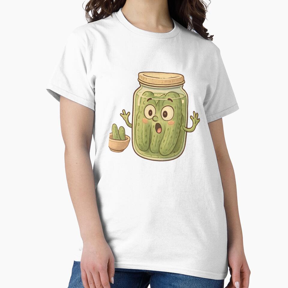 Literally In a Pickle - Funny Trapped Pickle Jar Meme by Basma Designs T-Shirts, Hoodie, Sweatshirt (Image 2)