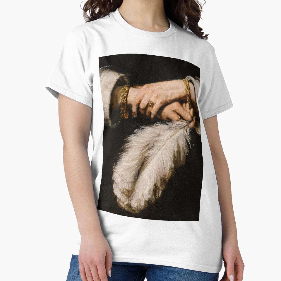 Portrait of a Lady with an Ostrich-Feather Fan by Rembrandt van Rijn by apopofbeauty T-Shirts, Hoodie, Sweatshirt (Image 2)