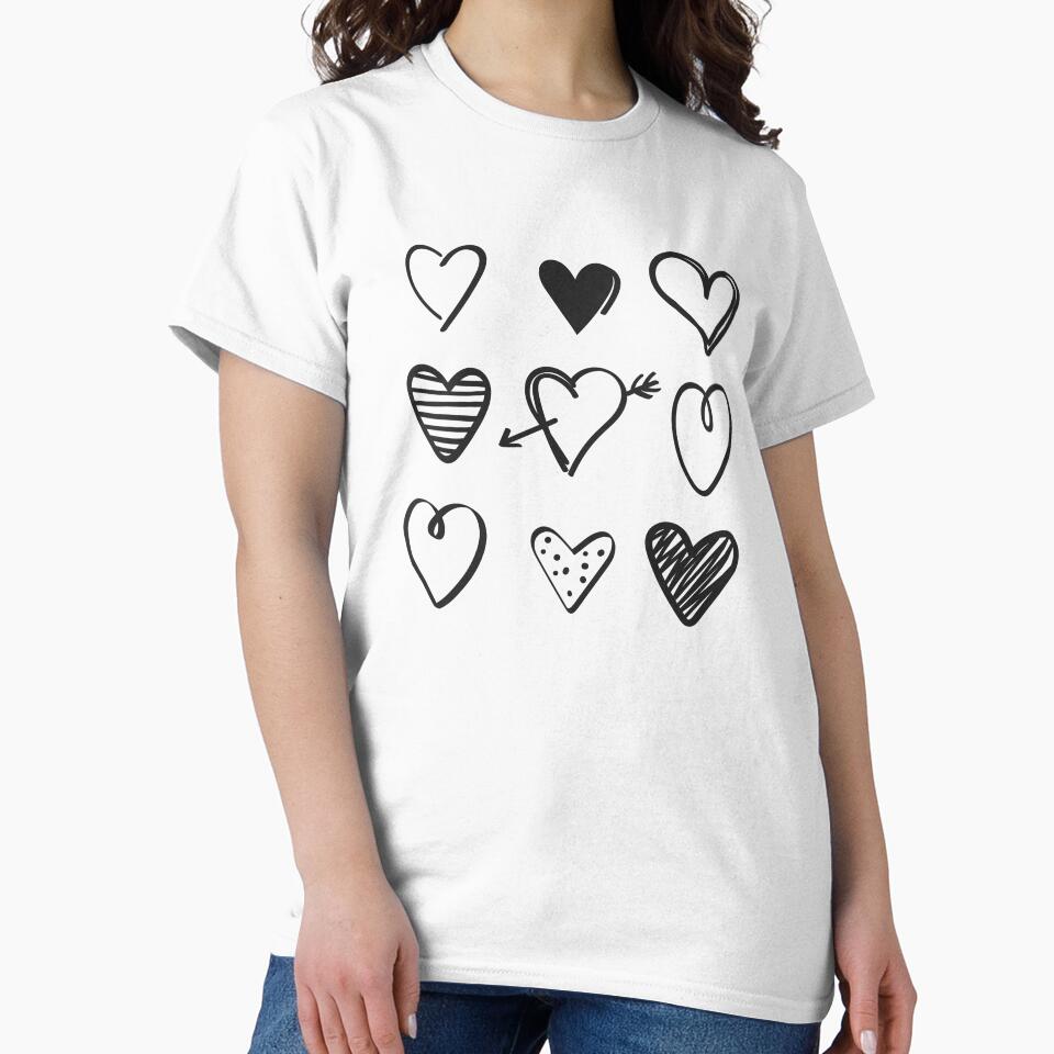 Hand Drawn Hearts by AnnPrecious T-Shirts, Hoodie, Sweatshirt | BlankRebels.com (Image 2)