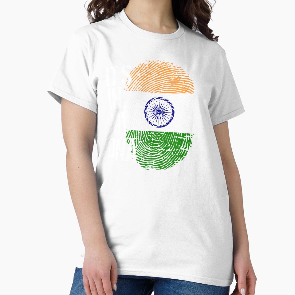 India Flag Fingerprint - It's in my DNA Indian by PartyShirts1