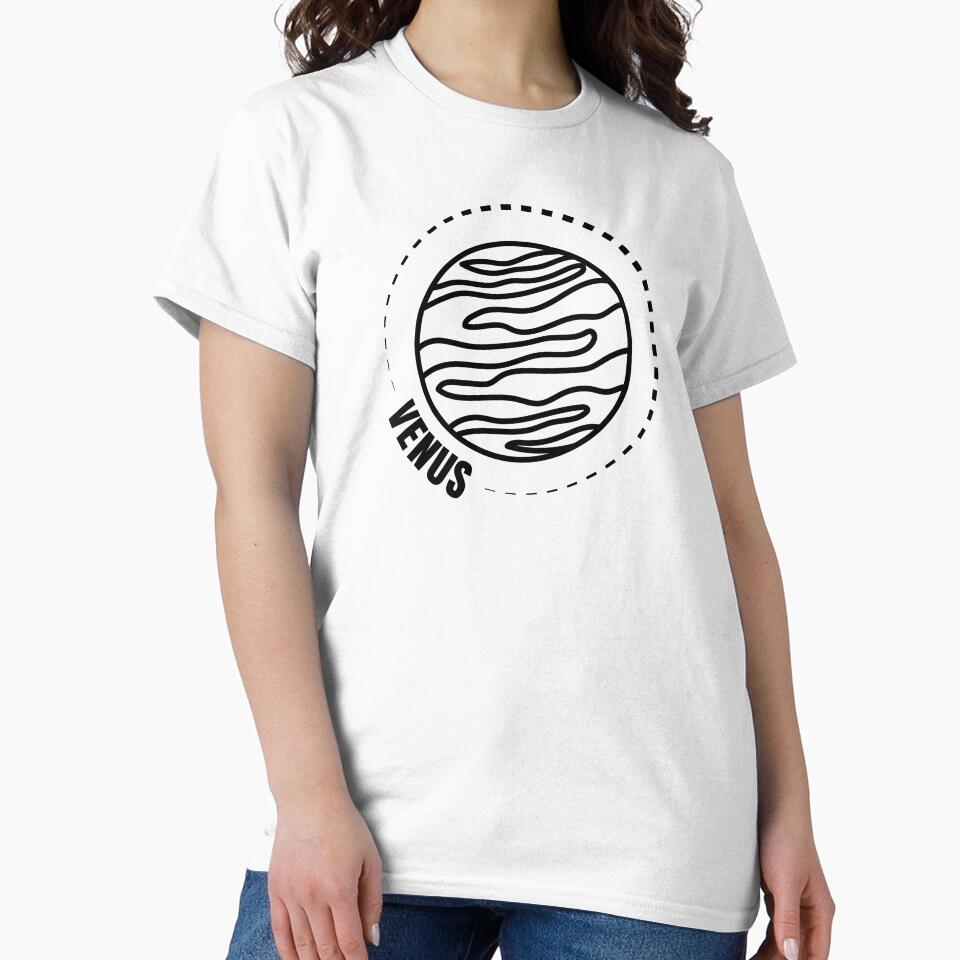 Planet Venus (BLACK DESIGN) by EleannaInSpace T-Shirts, Hoodie, Sweatshirt | BlankRebels.com (Image 2)