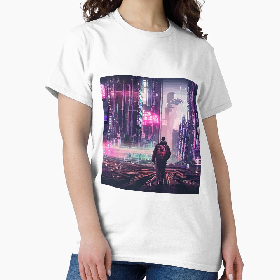 Walking Cyberpunk City T-Shirts, Hoodie, Sweatshirt