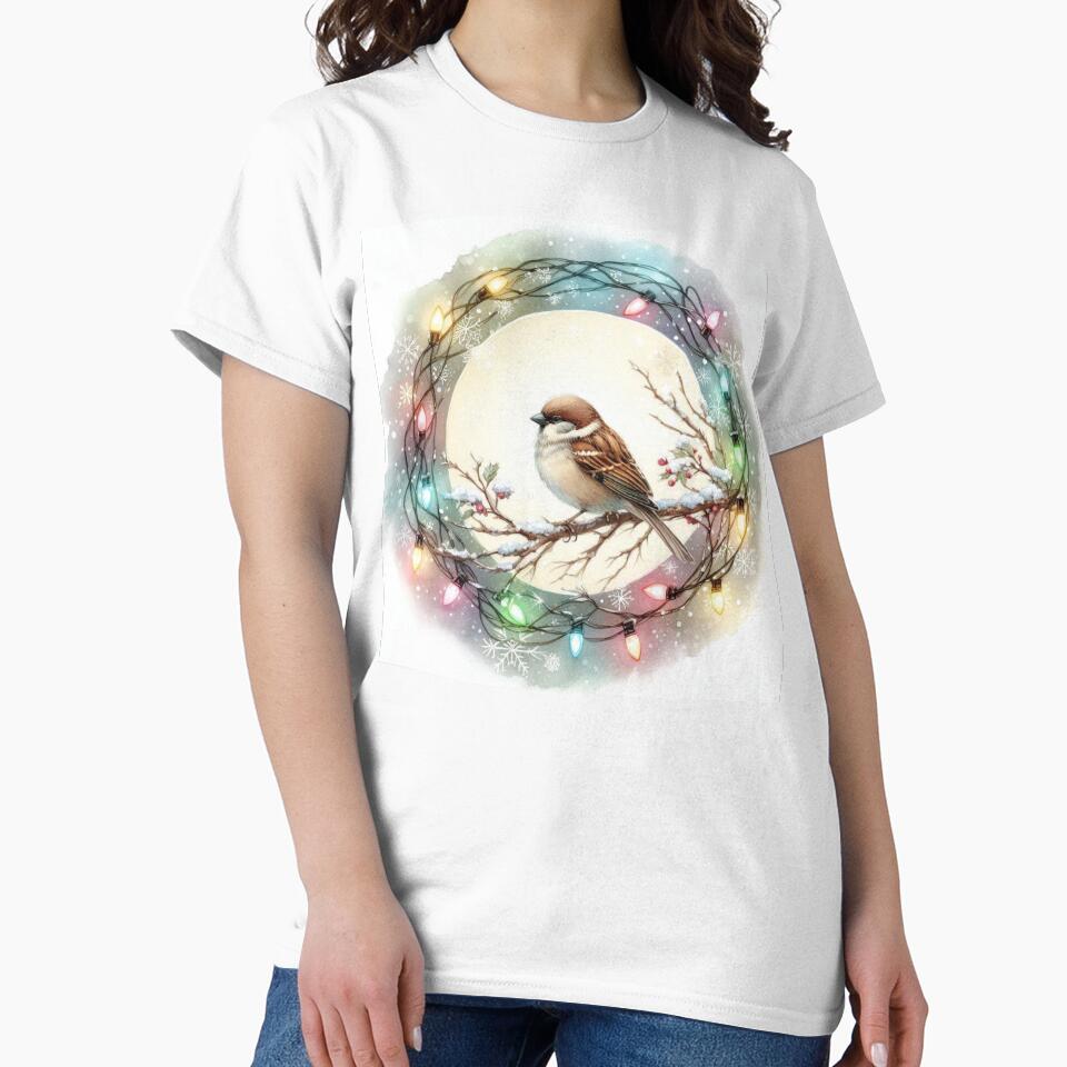 Winter Bird with Christmas Lights by DesignsbyVelvet T-Shirts, Hoodie, Sweatshirt | BlankRebels.com (Image 2)