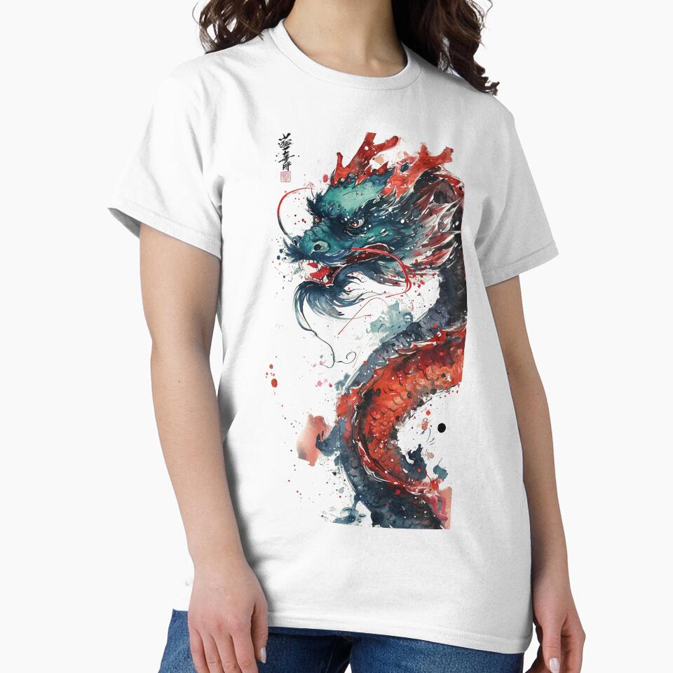 The Mystic Blue Dragon by geekAIfasion T-Shirts, Hoodie, Sweatshirt | BlankRebels.com (Image 2)