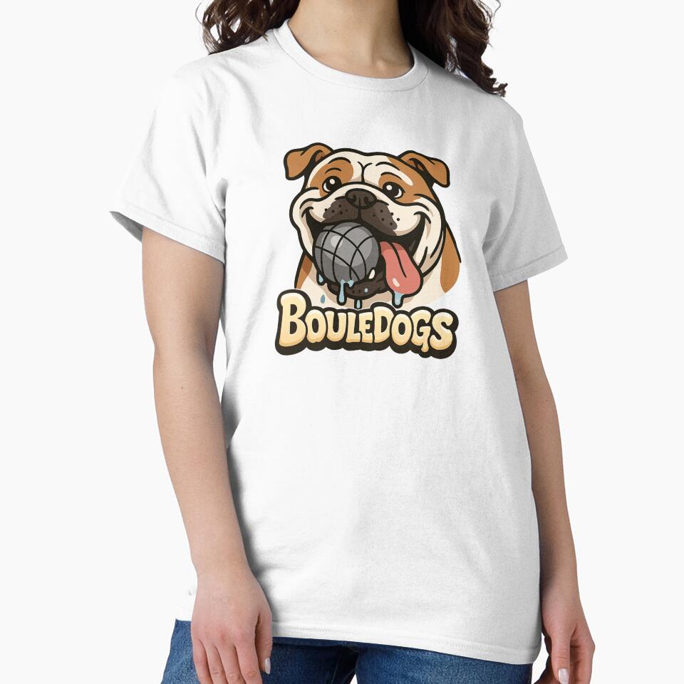 Bouledogs Slobber & Steel - petanque T-shirt design by BouleDogs