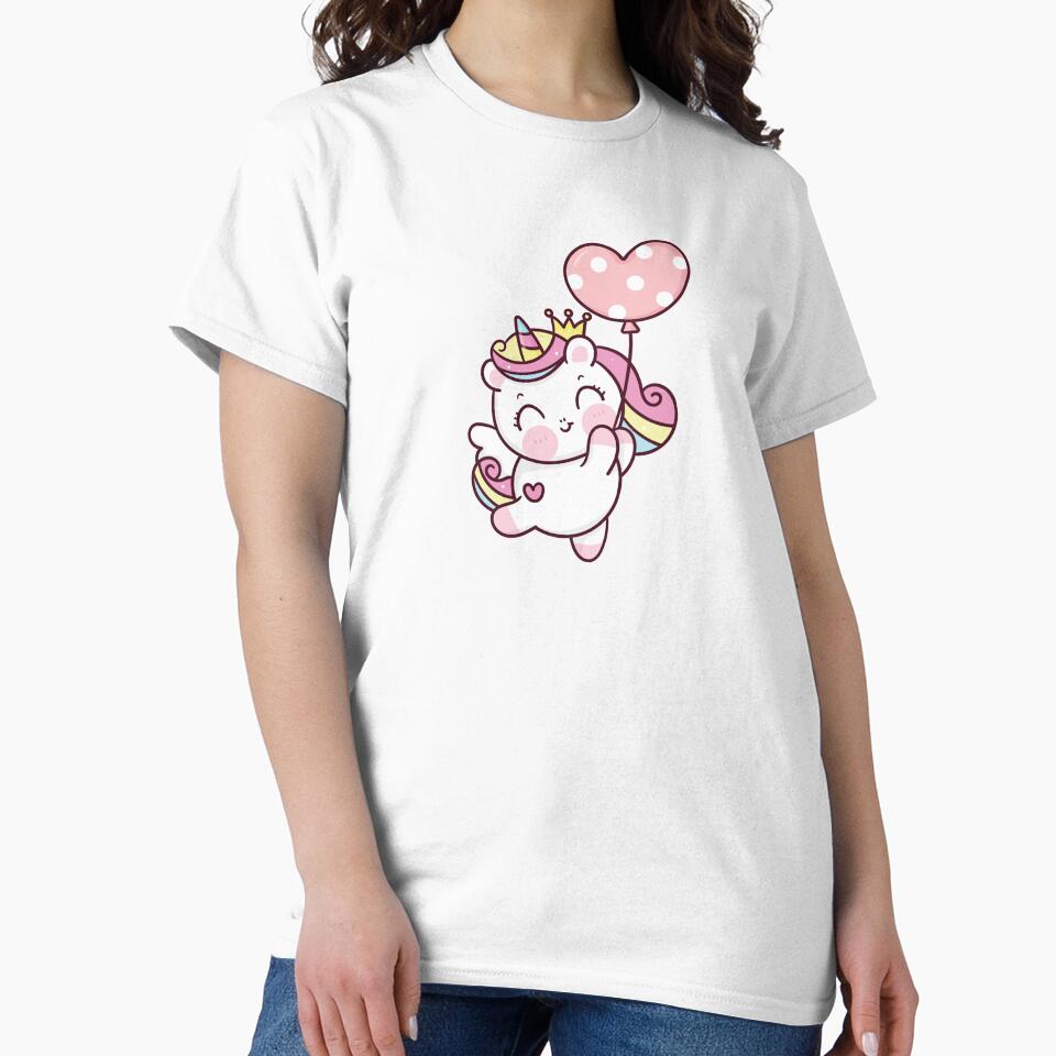 Kawaii Unicorn Rainbow Love Heart Balloon by Simplyy  Unique T-Shirts, Hoodie, Sweatshirt | BlankRebels.com (Image 2)