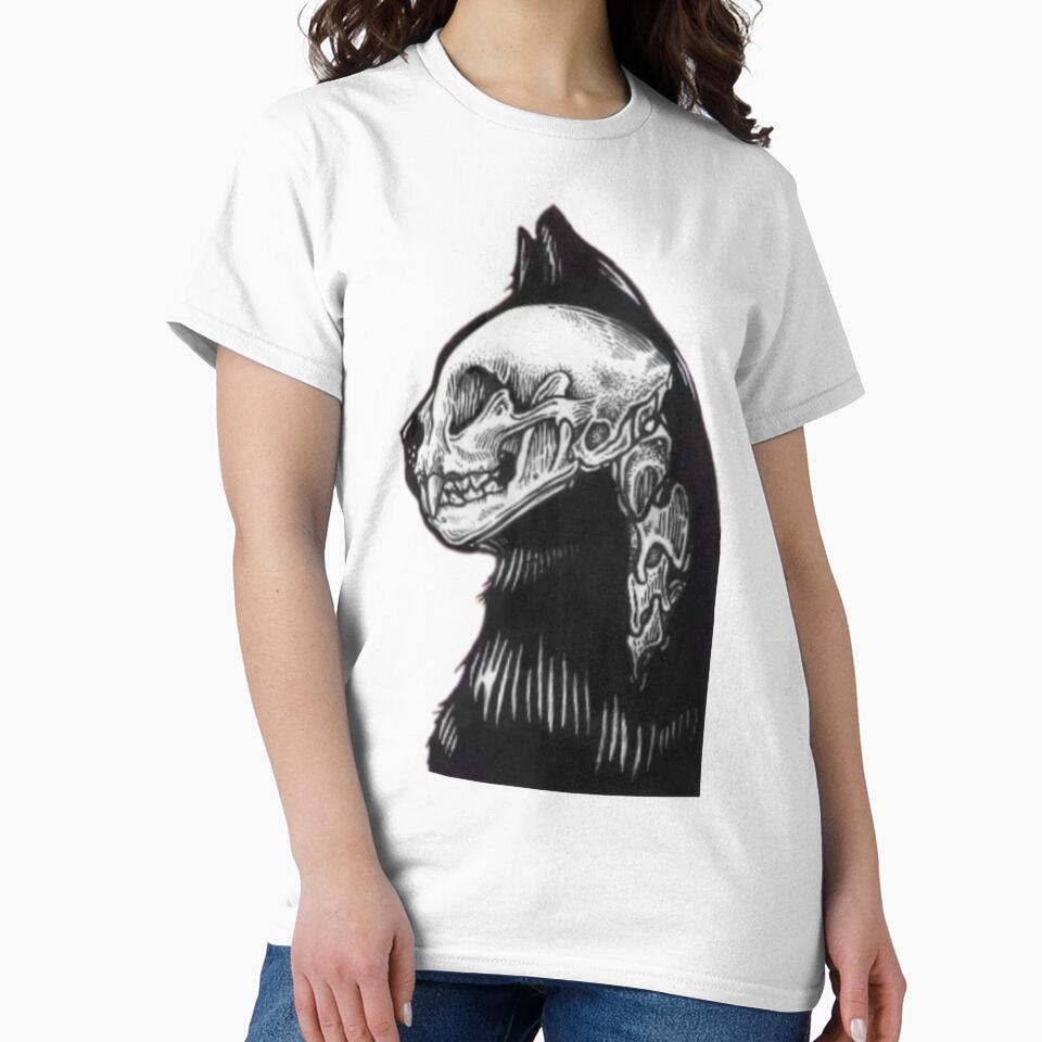 Skeleton black cat Halloween by Youranimedealer T-Shirts, Hoodie, Sweatshirt | BlankRebels.com (Image 2)