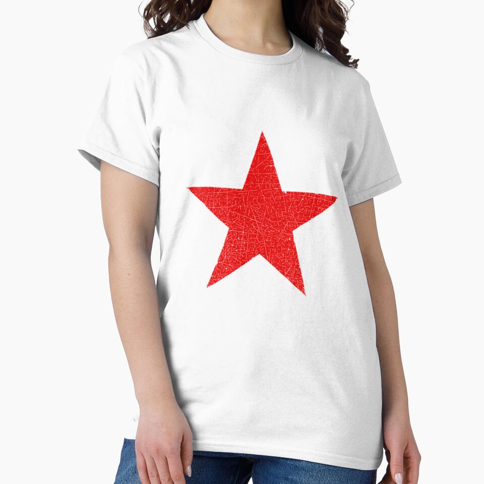 Vintage Look Russian Red Star Classic TShirt1844 by SalmaCosta