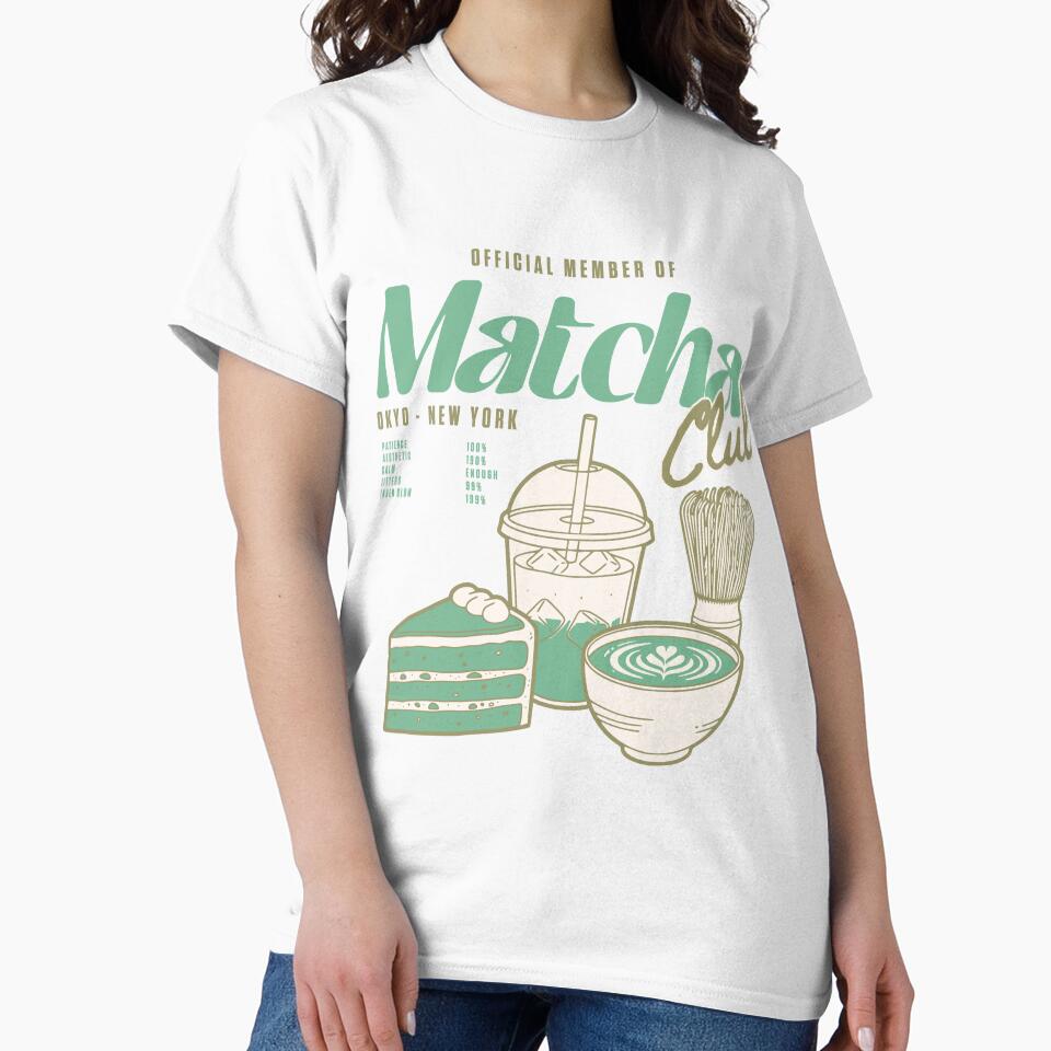 Matcha Club Aesthetic Tea Illustration by sazuii T-Shirts, Hoodie, Sweatshirt | BlankRebels.com (Image 2)
