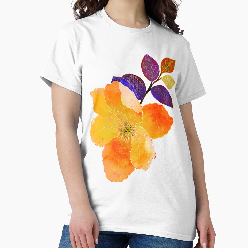 Vibrant Floral Art with Colorful Leaves by CorniDesign T-Shirts, Hoodie, Sweatshirt | BlankRebels.com (Image 2)