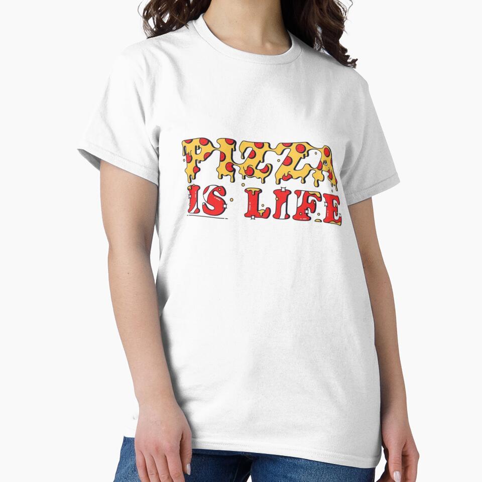 Pizza is Life Funny Pepperoni Cheese Lover by Oniyasha T-Shirts, Hoodie, Sweatshirt | BlankRebels.com (Image 2)