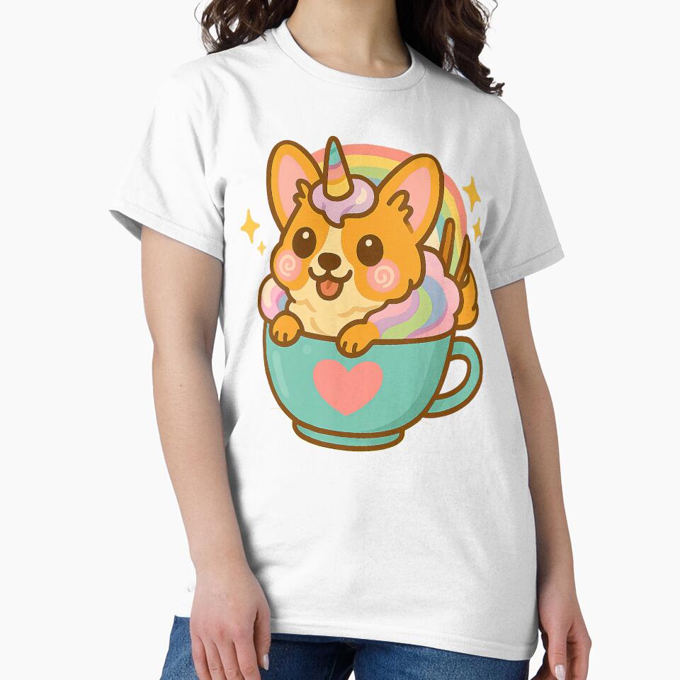 Cute Kawaii Corgi, Ramen Bowl Corgi, Kawaii Corgi by graphic-genie T-Shirts, Hoodie, Sweatshirt | BlankRebels.com (Image 2)