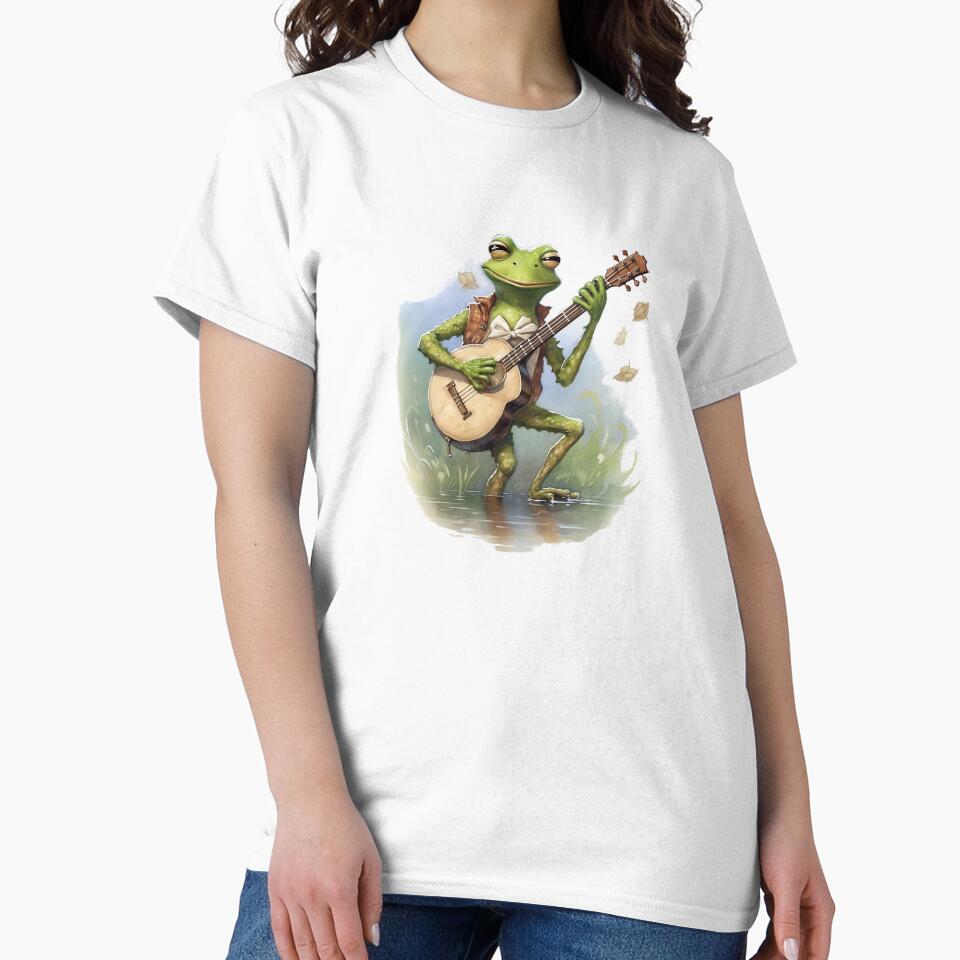Frog playing guitar in the water by Remek-Design T-Shirts, Hoodie, Sweatshirt | BlankRebels.com (Image 2)