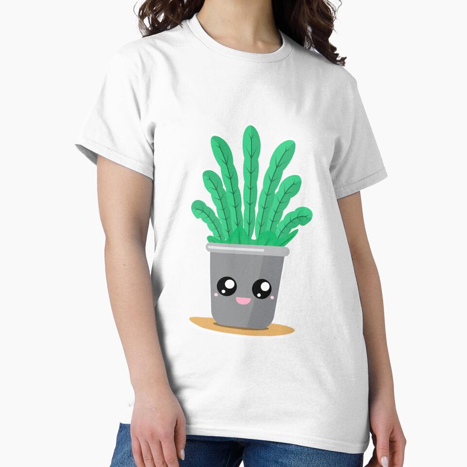 Cute Kawaii Cacti House Plant Masks, Stickers and Leggings for Plant Mum by Yellow Coffee T-Shirts, Hoodie,... (Image 2)