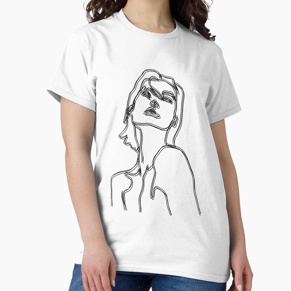 Woman Line Art by DistortedLife T-Shirts, Hoodie, Sweatshirt | BlankRebels.com (Image 2)