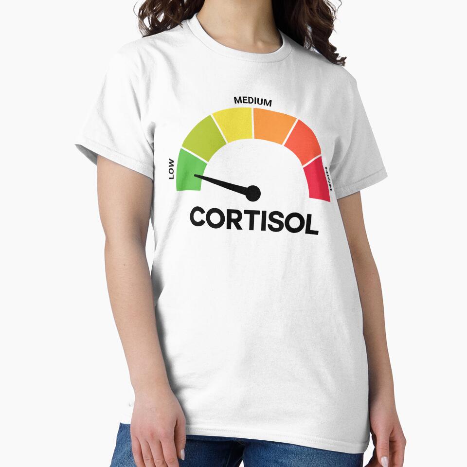 Funny Cortisol Low Level Stress Meter Meme – Anxiety & Burnout Humor Design by artworkathome