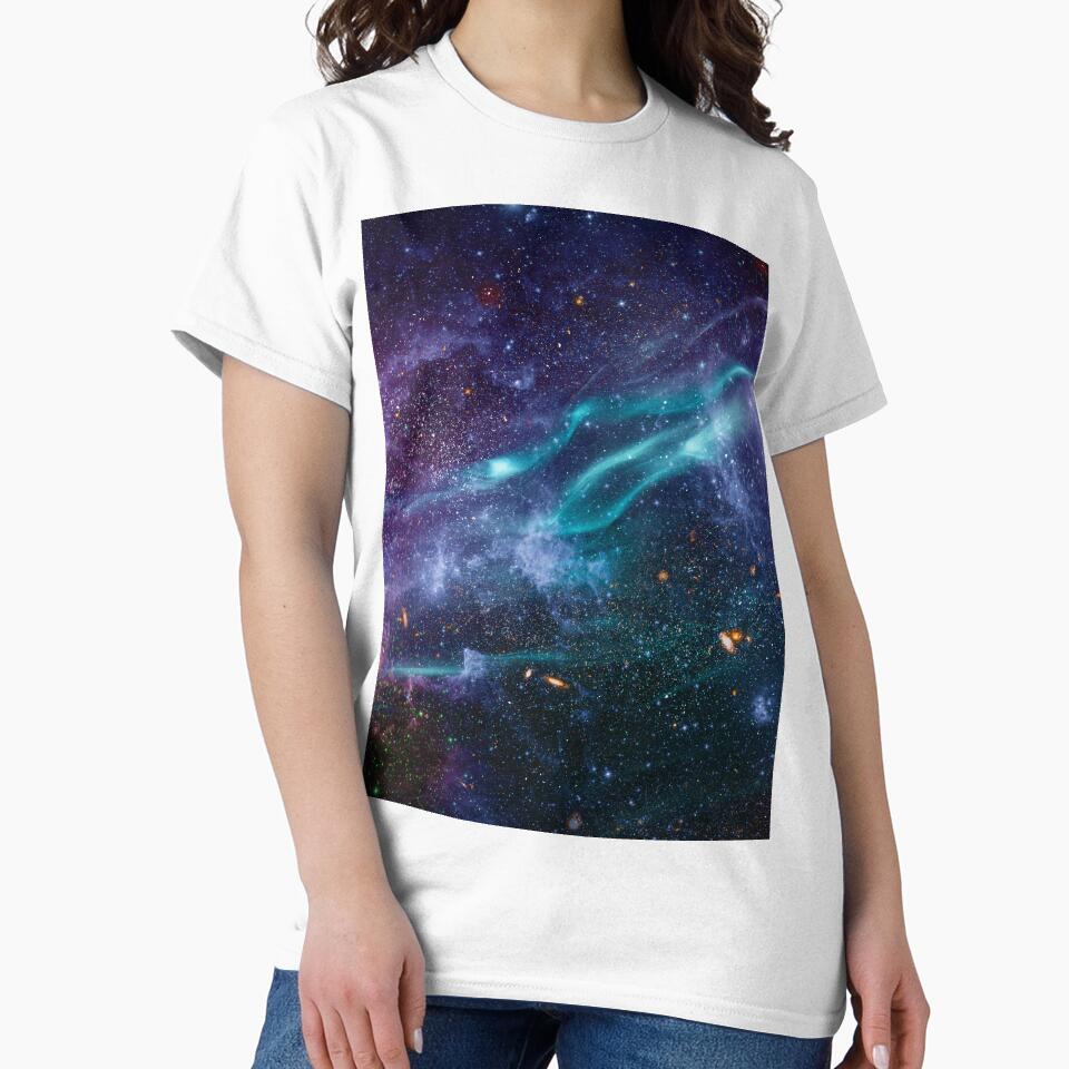 Purple & Blue Cosmic Star Galaxy by newburyboutique T-Shirts, Hoodie, Sweatshirt | BlankRebels.com (Image 2)