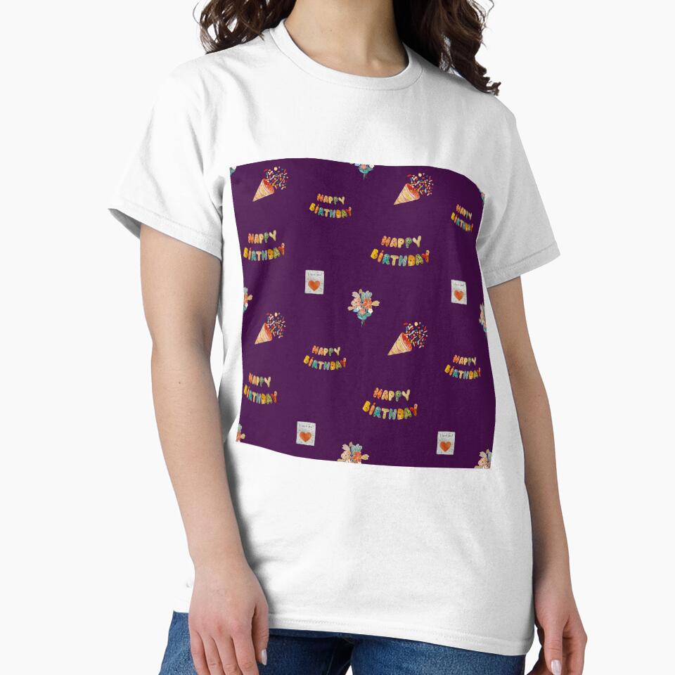 Confetti Sketch Cute Pattern Watercolor Violet Yana Mustafina Boho Soulful T-Shirts, Hoodie, Sweatshirt