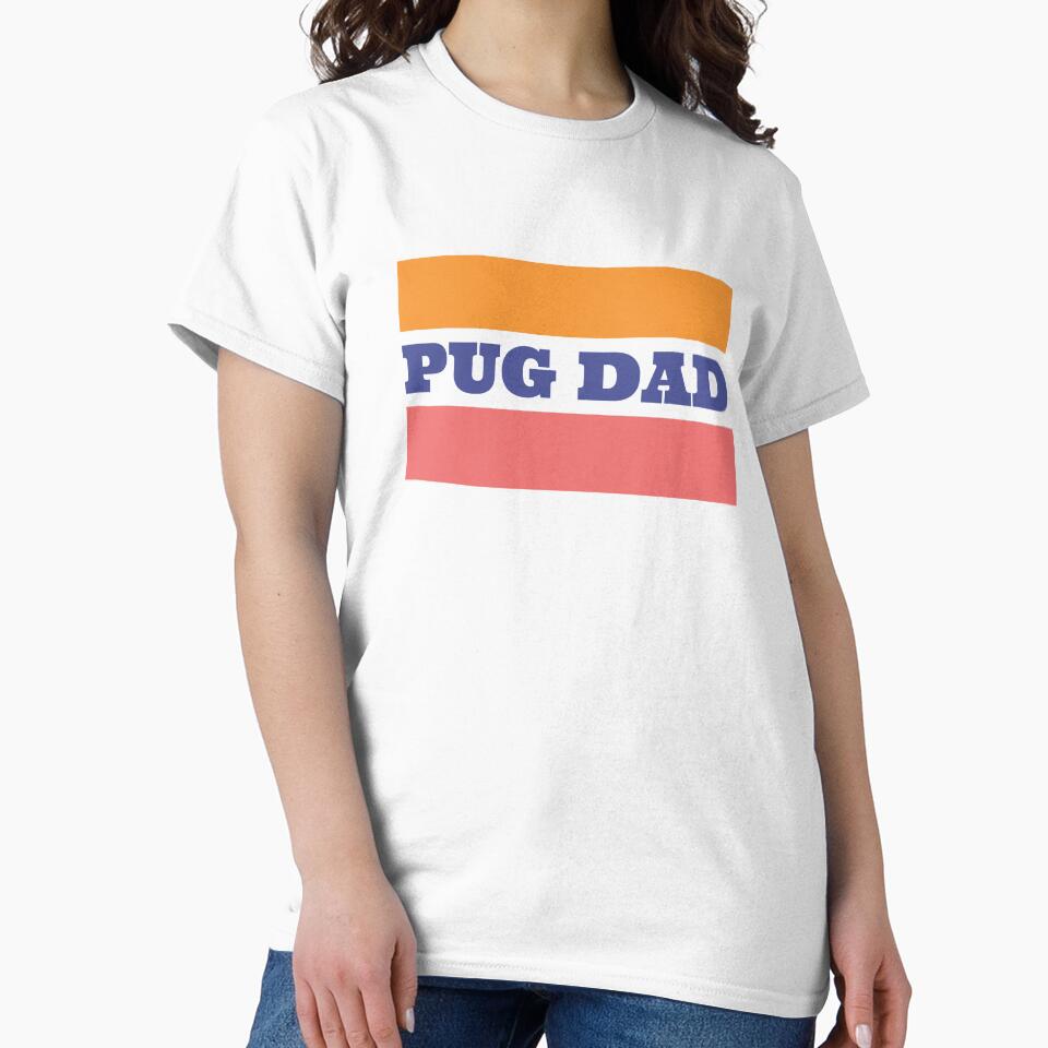 Vintage Pug Dad Retro 60s 70s by Guarddogdrive T-Shirts, Hoodie, Sweatshirt | BlankRebels.com (Image 2)