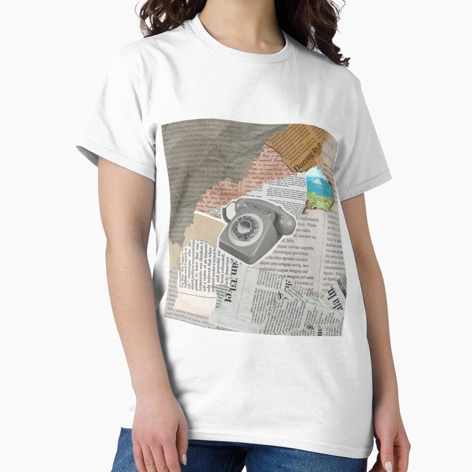 Telephone and newspaper by Mohammedalturki T-Shirts, Hoodie, Sweatshirt | BlankRebels.com (Image 2)