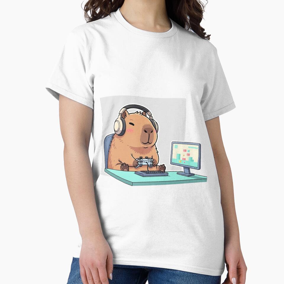 Cute Capybara Gamer – Cozy Gaming Vibes by soletstudio T-Shirts, Hoodie, Sweatshirt | BlankRebels.com (Image 2)