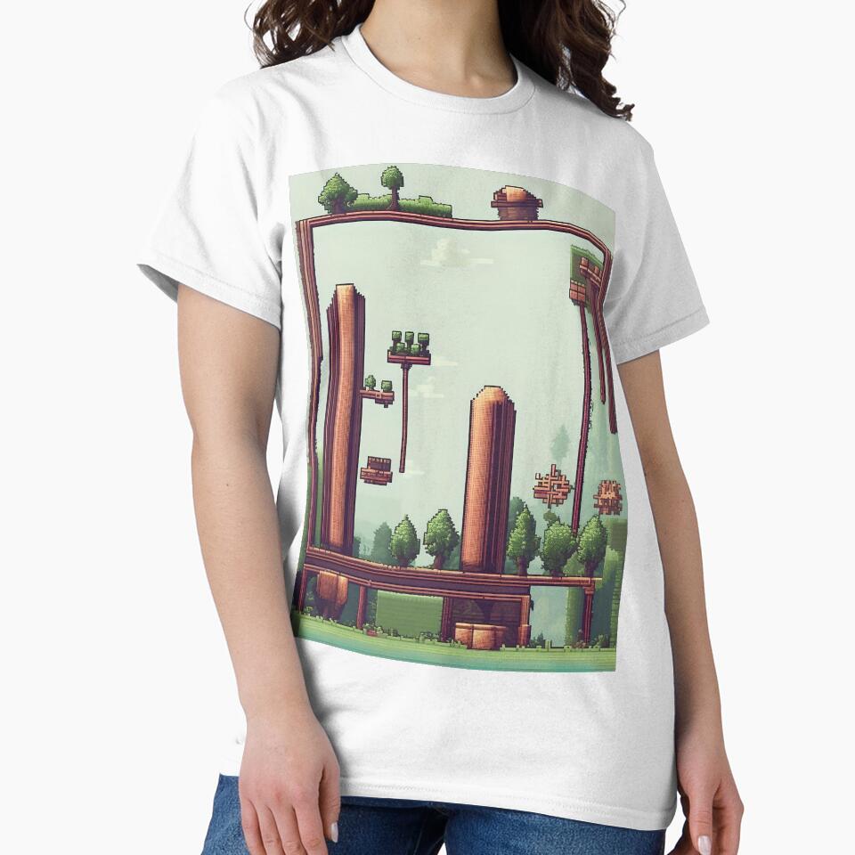 Pixelated Village Abstract Art by Esterlane T-Shirts, Hoodie, Sweatshirt | BlankRebels.com (Image 2)