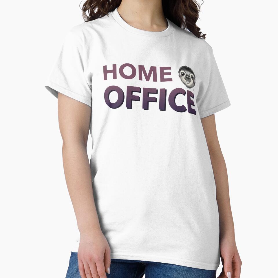 lazy home office shirt with sloth office by DAGHO