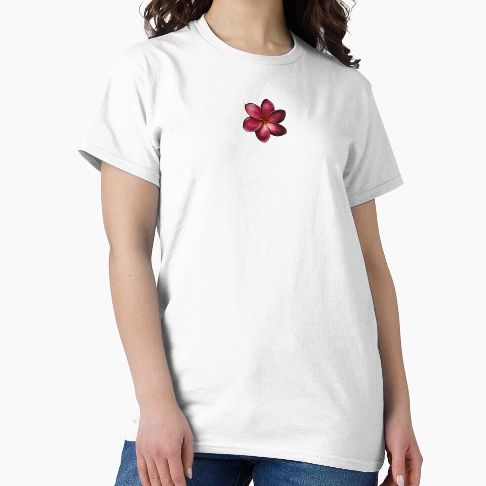 Red Plumeria Flower by LuxChu T-Shirts, Hoodie, Sweatshirt | BlankRebels.com (Image 2)