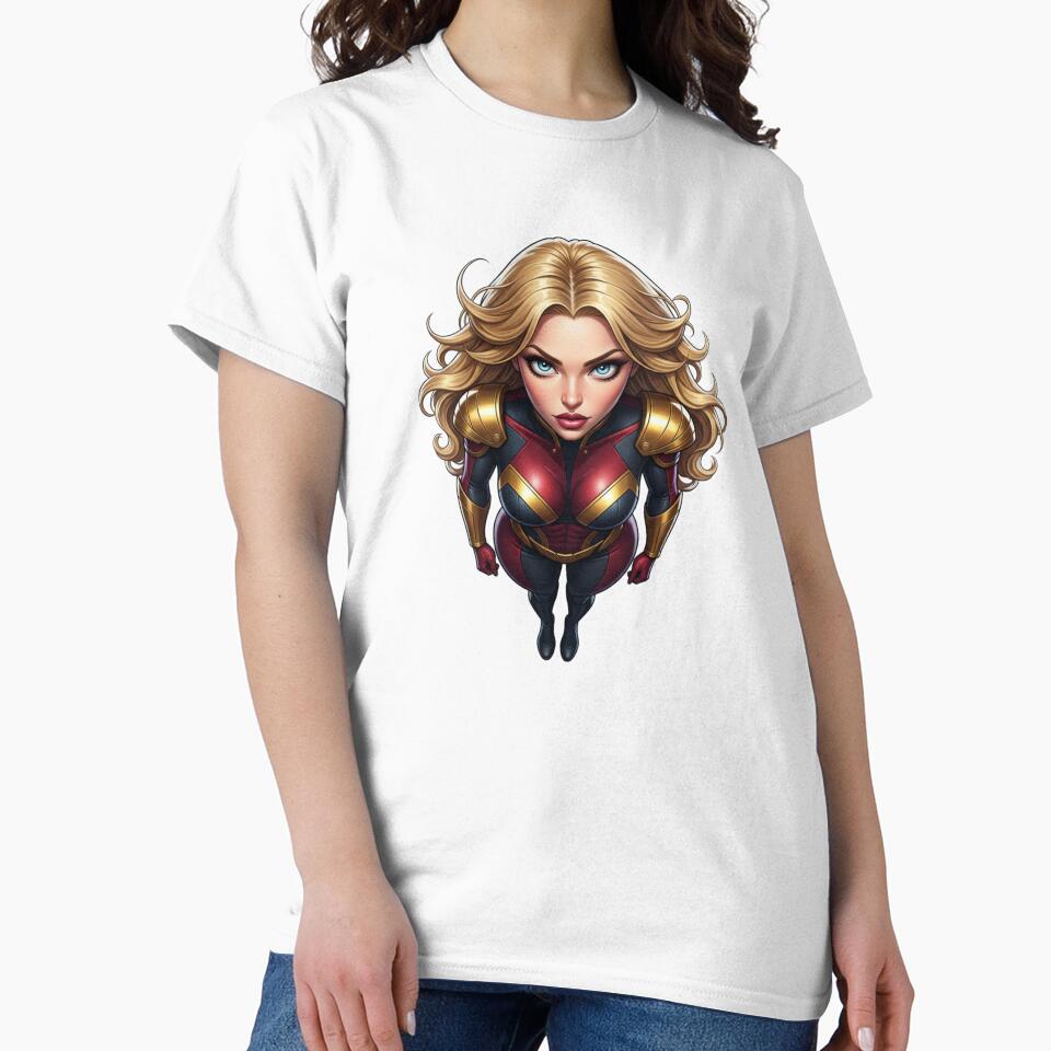 Pinup Superhero Dynamic Pose T-Shirts, Hoodie, Sweatshirt