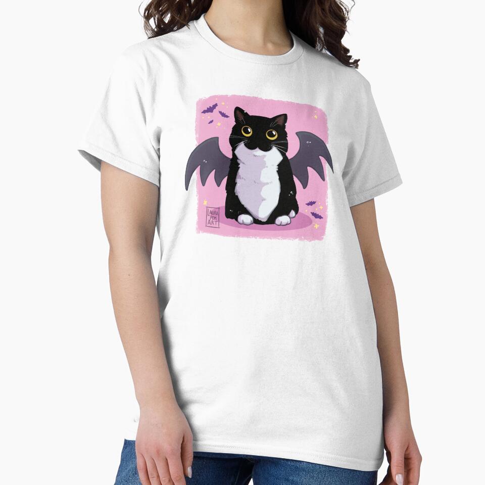 Happy halloween bat cat by LauraPemArt T-Shirts, Hoodie, Sweatshirt | BlankRebels.com (Image 2)