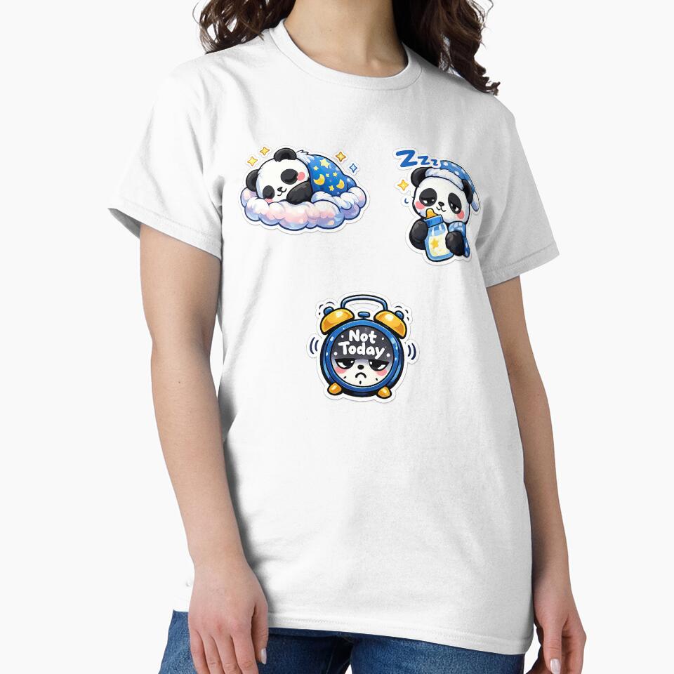 Cute Kawaii Panda Set, Cute Kawaii Sleeping Panda by graphic-genie