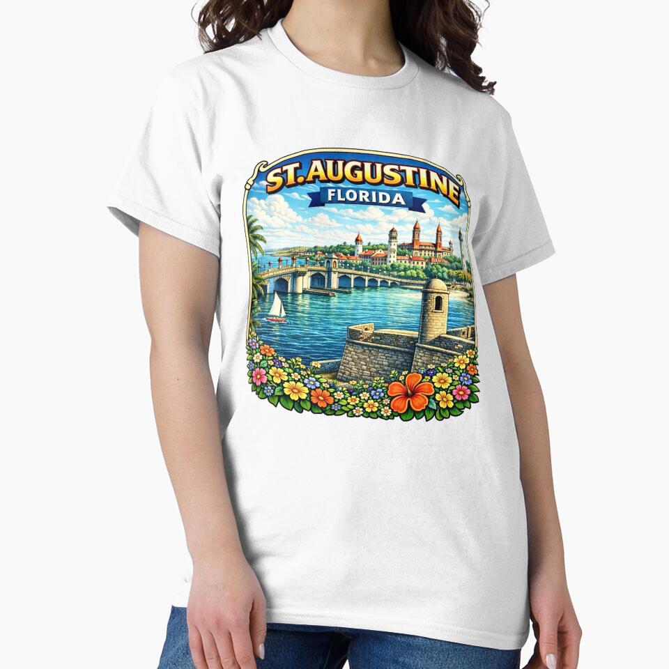 St. Augustine, Florida - Oldest City Coastal by Myra365Art T-Shirts, Hoodie, Sweatshirt | BlankRebels.com (Image 2)