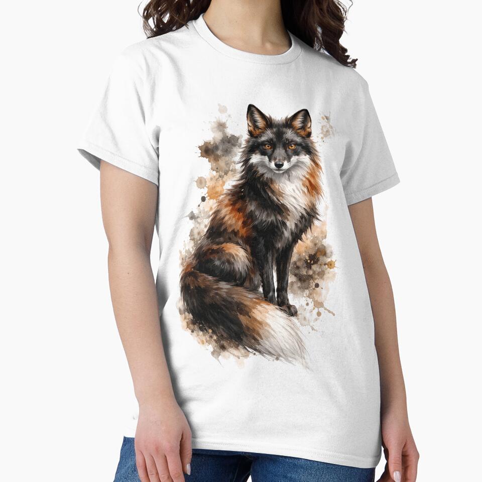Watercolor Fox Illustration – Elegant Woodland Animal Art by Darlin8888