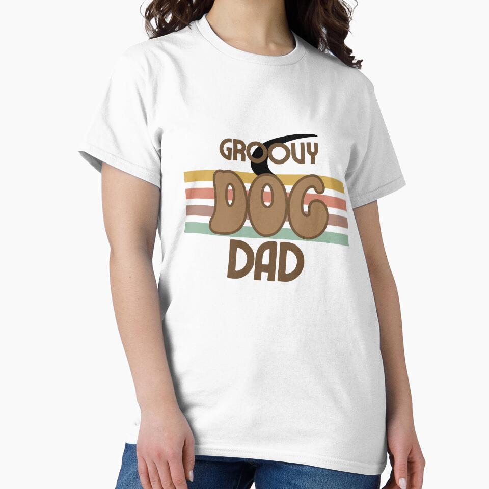 Groovy Dog Dad Retro Vintage T-Shirts, Hoodie, Sweatshirt