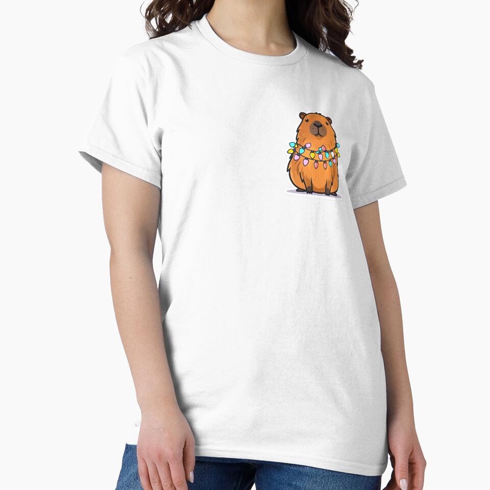 Capybara with Christmas Lights by Design-Illusi0n T-Shirts, Hoodie, Sweatshirt | BlankRebels.com (Image 2)