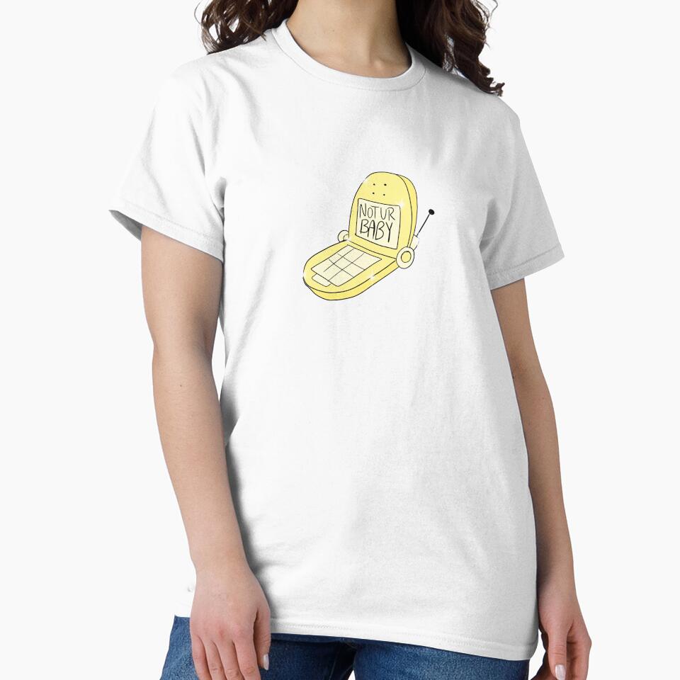 Not Ur Baby Flip Phone (yellow) by gross-girl99 T-Shirts, Hoodie, Sweatshirt | BlankRebels.com (Image 2)