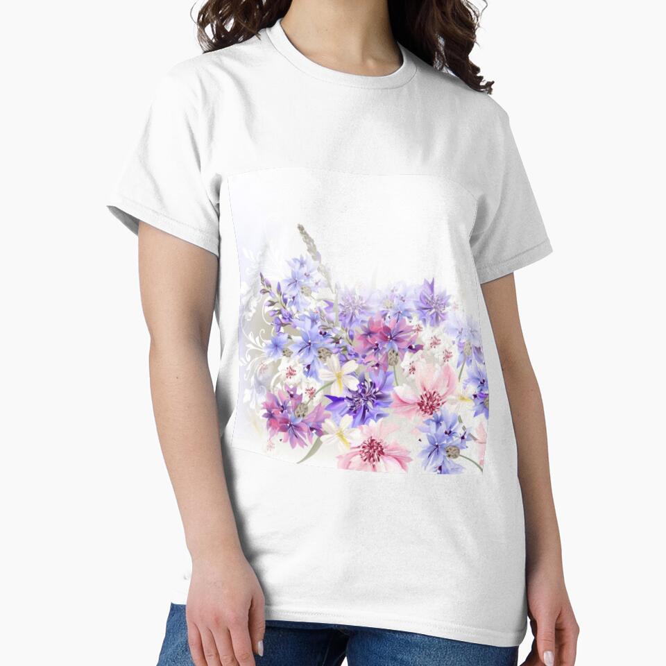Blue Purple Floral Merchandise by cindyfordyce T-Shirts, Hoodie, Sweatshirt | BlankRebels.com (Image 2)