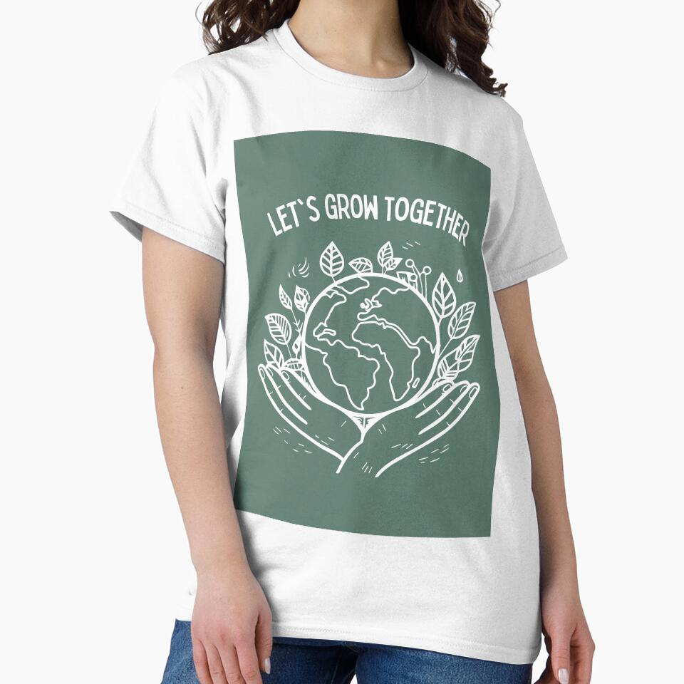 Let's Grow Together Illustration by Divya-Hirodiya T-Shirts, Hoodie, Sweatshirt | BlankRebels.com (Image 2)
