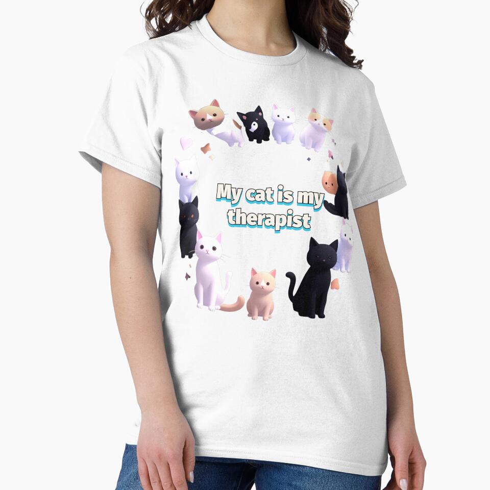 My cat is my therapist by Pixelandfont T-Shirts, Hoodie, Sweatshirt | BlankRebels.com (Image 2)