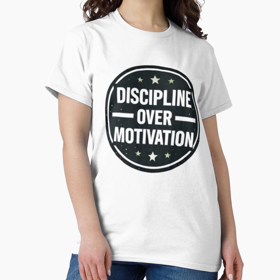 Discipline Over Motivation Gym Quote Typography by MoodThread