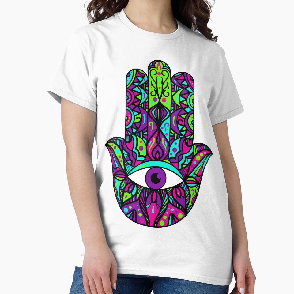 Hamsa in Purple by murkyswamp T-Shirts, Hoodie, Sweatshirt | BlankRebels.com (Image 2)