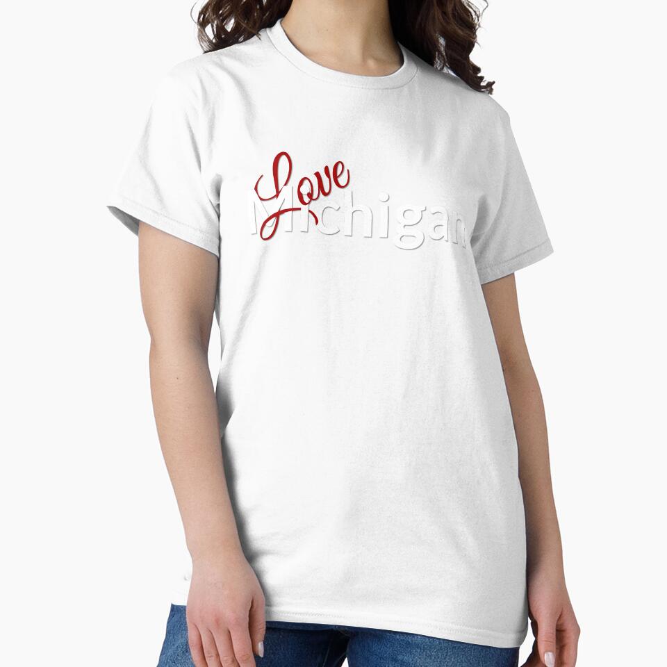 Love Michigan, Love MI by Lazy Dad Creations