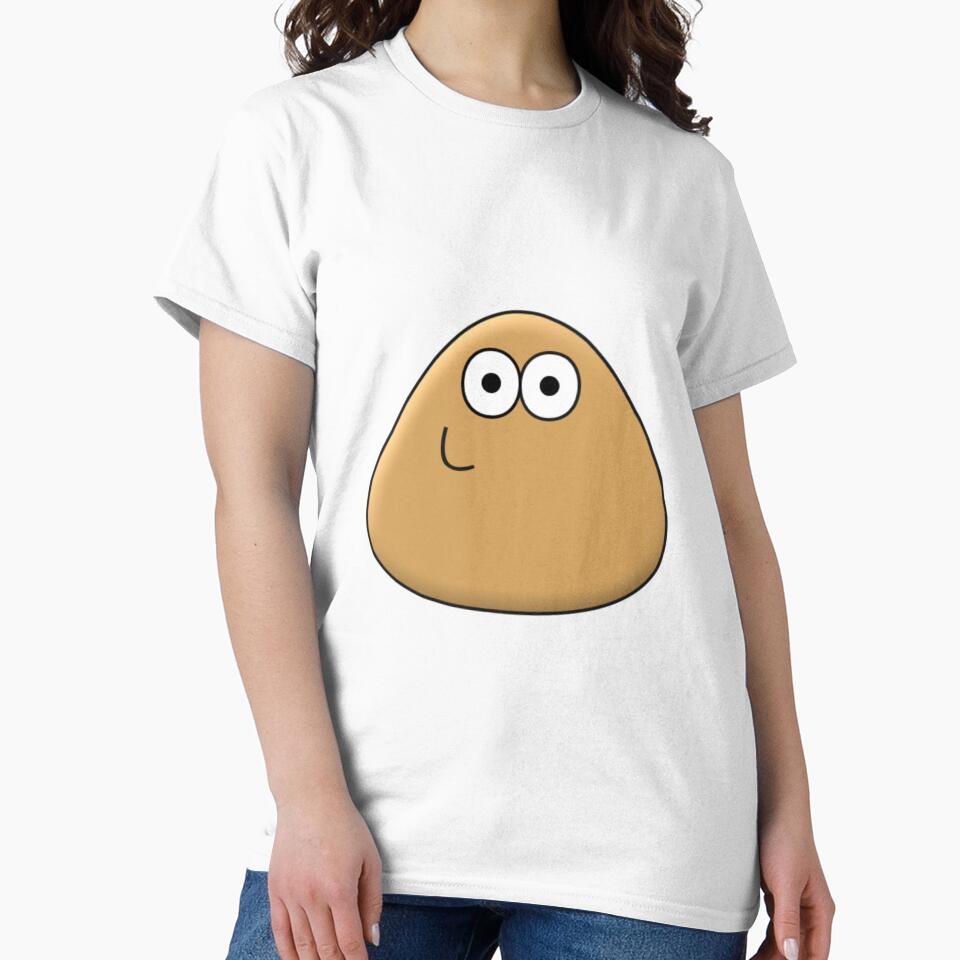 Classic Pou Smiling Adult Pou Brown Alien Mobile Pet by Neesu