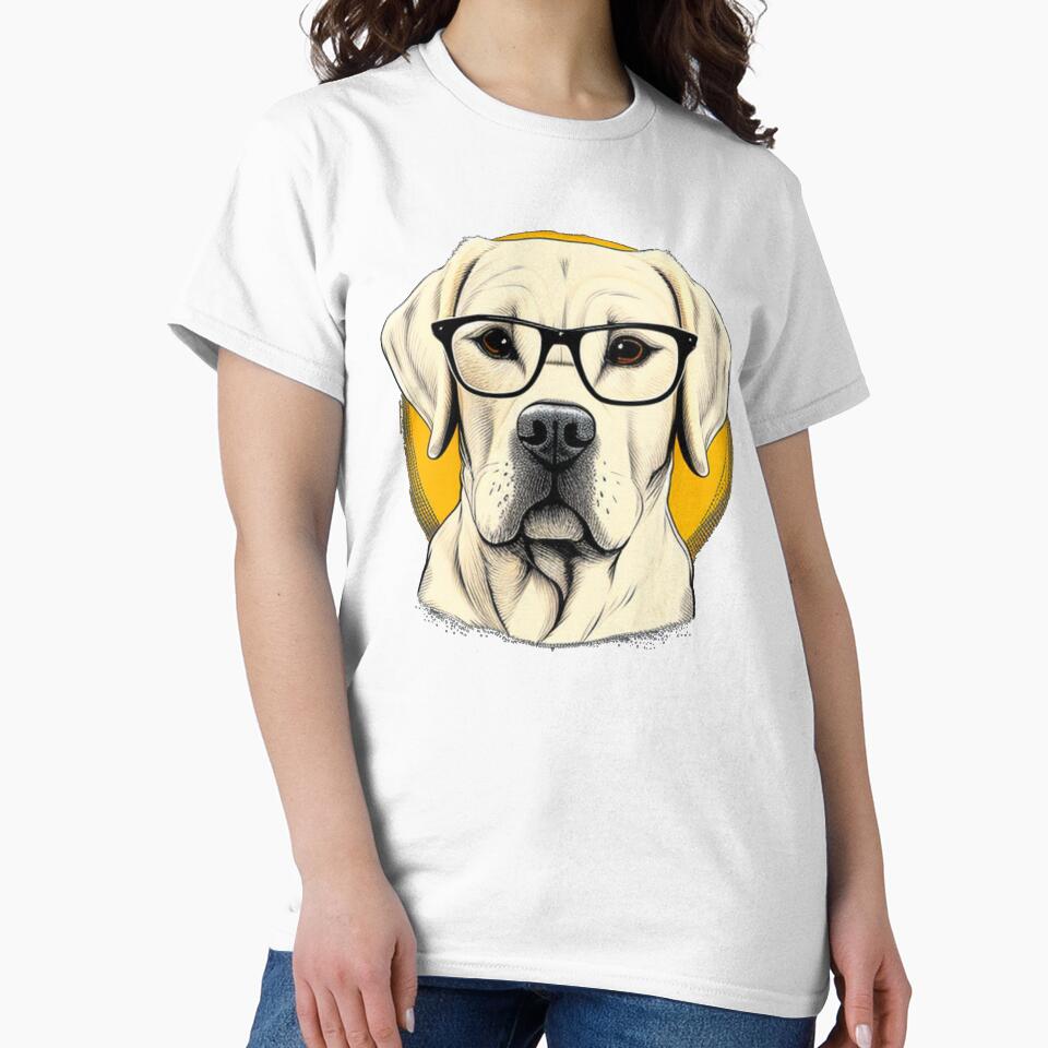 Funny dog Labrador with glasses funny cute decorative dog for dog lovers by RSDESIGNSteam T-Shirts, Hoodie,... (Image 2)