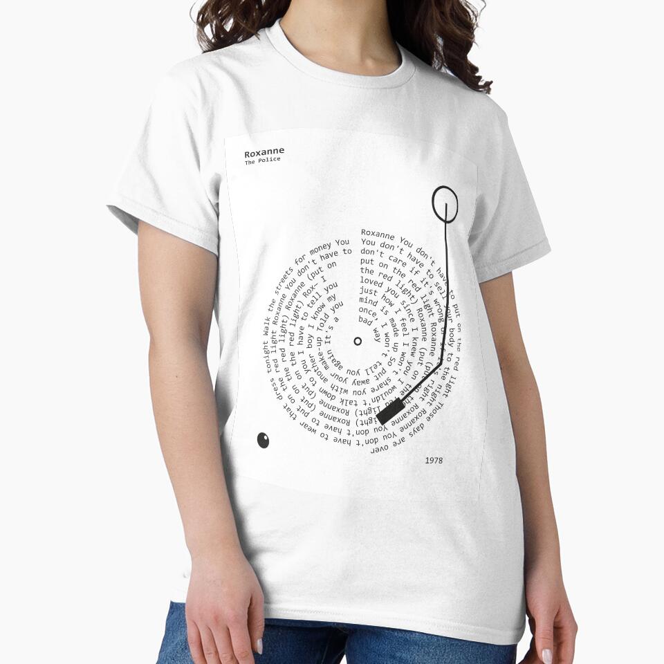 Roxanne Lyrics Poster by MancBusyBee T-Shirts, Hoodie, Sweatshirt | BlankRebels.com (Image 2)