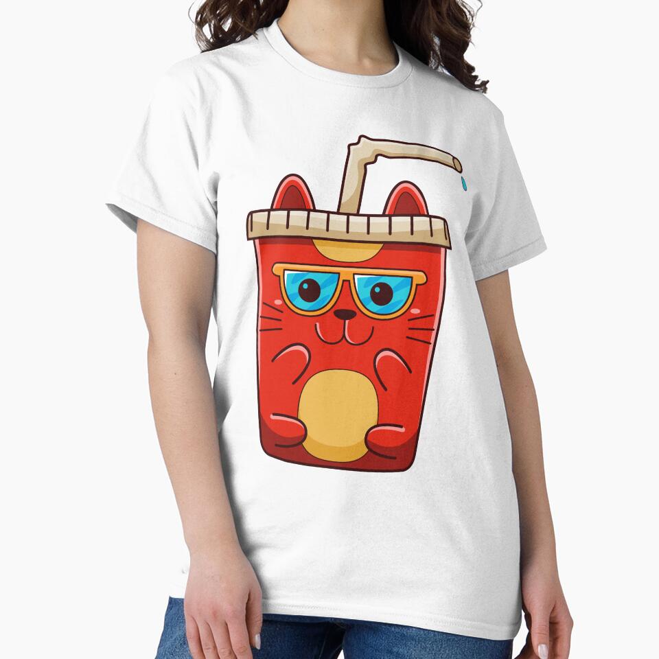 Thirsty Kawaii Cat Cup by PosterpartyCo T-Shirts, Hoodie, Sweatshirt | BlankRebels.com (Image 2)