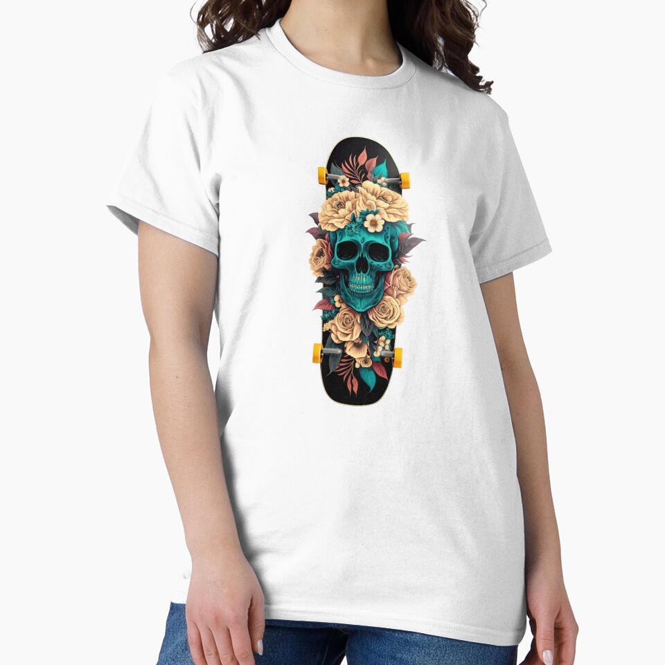 Floral Skateboard by Graphoteka T-Shirts, Hoodie, Sweatshirt | BlankRebels.com (Image 2)