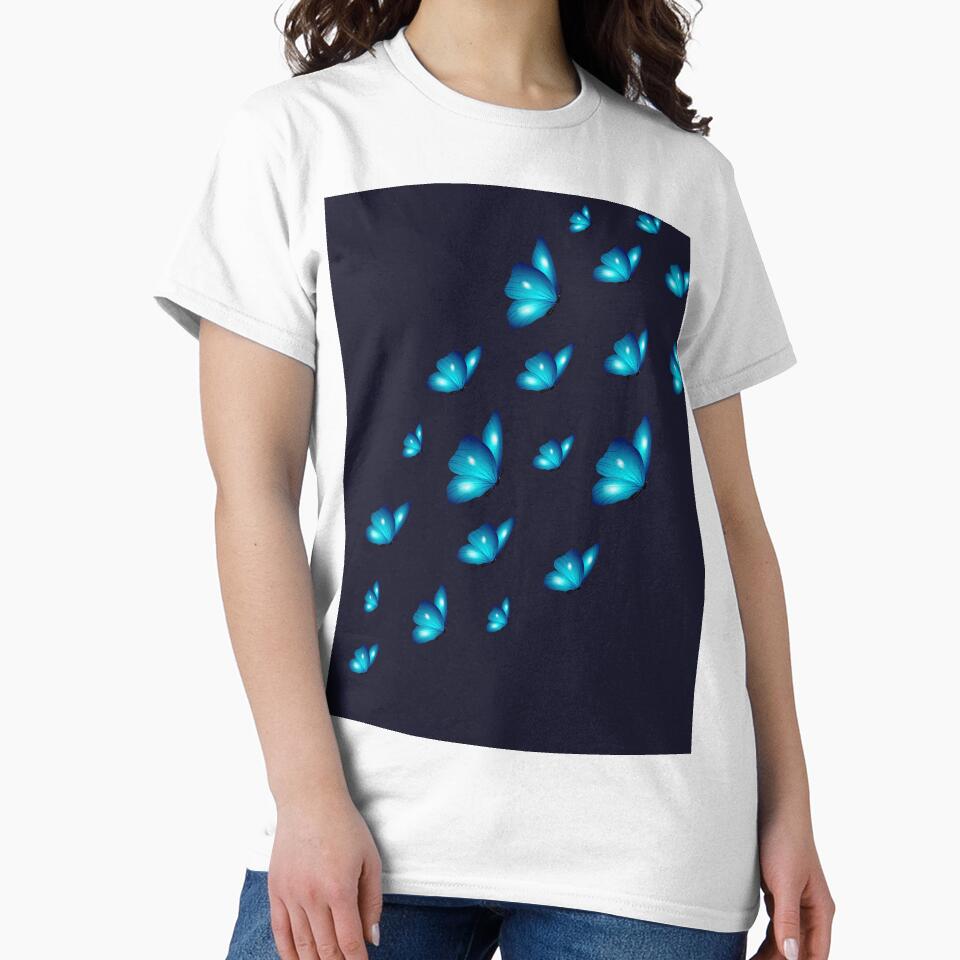 Blue Butterflies by RMelissart T-Shirts, Hoodie, Sweatshirt | BlankRebels.com (Image 2)